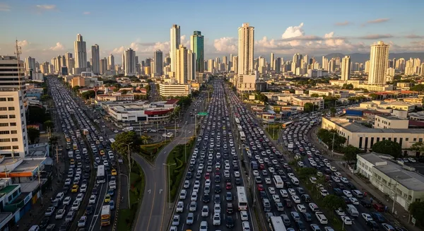 Scooter moderna en las calles de Ciudad de Panamá